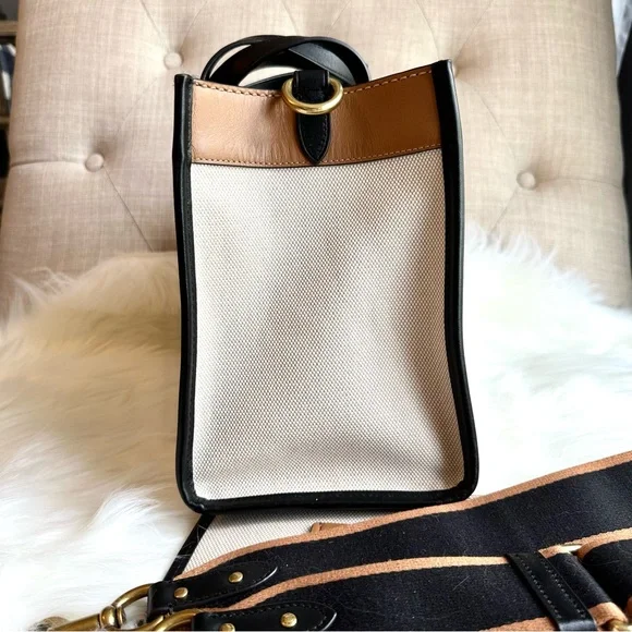 COACH Field Tote 30 With Coach Badge - Canvas with Leather Trims - Picture 7 of 16